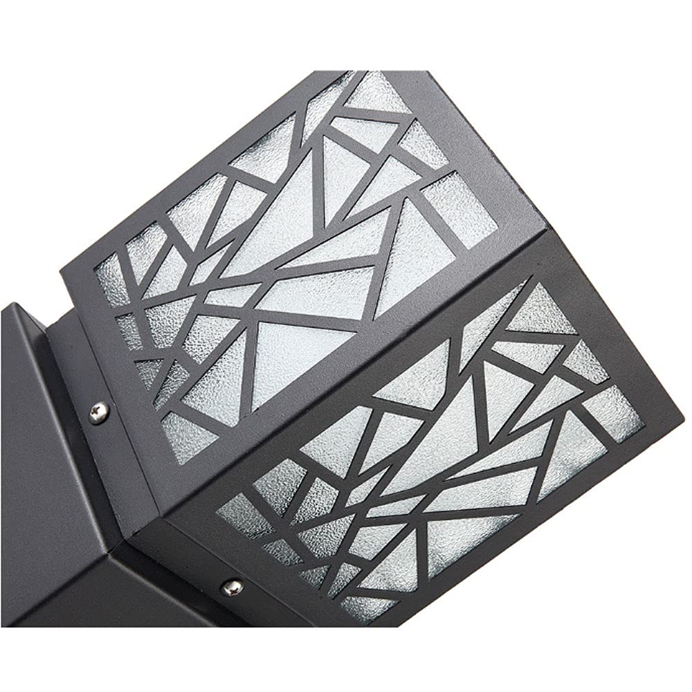 Luces Solares De Seguridad Led para Exteriores, Luces Solares para Cercas, Farola De Jardín, Farola Solar Led/Impermeable, Iluminación Exterior, Farola Moderna para Pilar(15 * 21 * 60Cm)