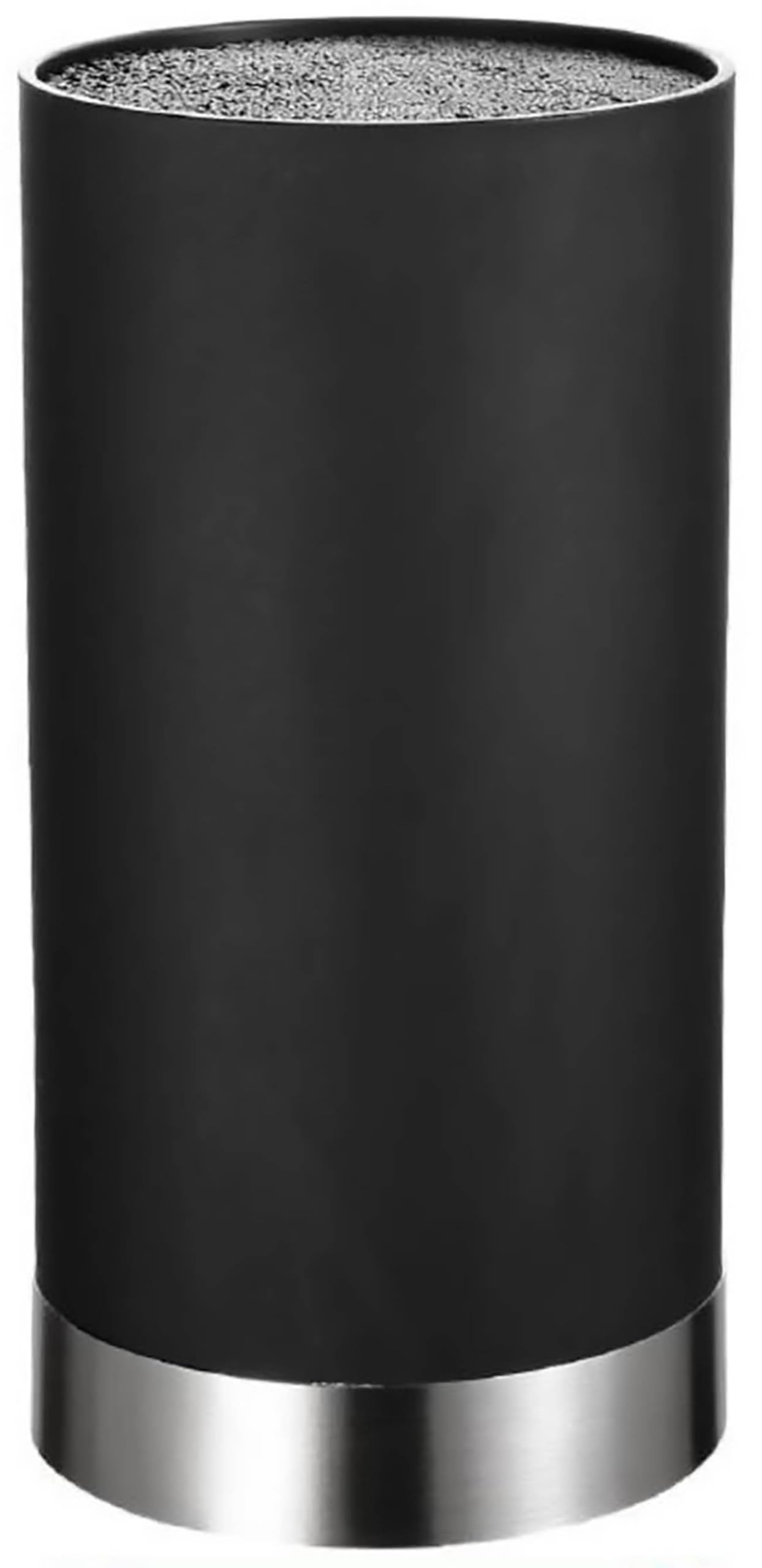 Soporte para Cuchillos Universal, Bloque para Cuchillos Vacío Fácil de Limpiar,Cuchillero de Cocina Compacto y Moderno, Apto para Todo Tipo de Cuchillos (Negro)