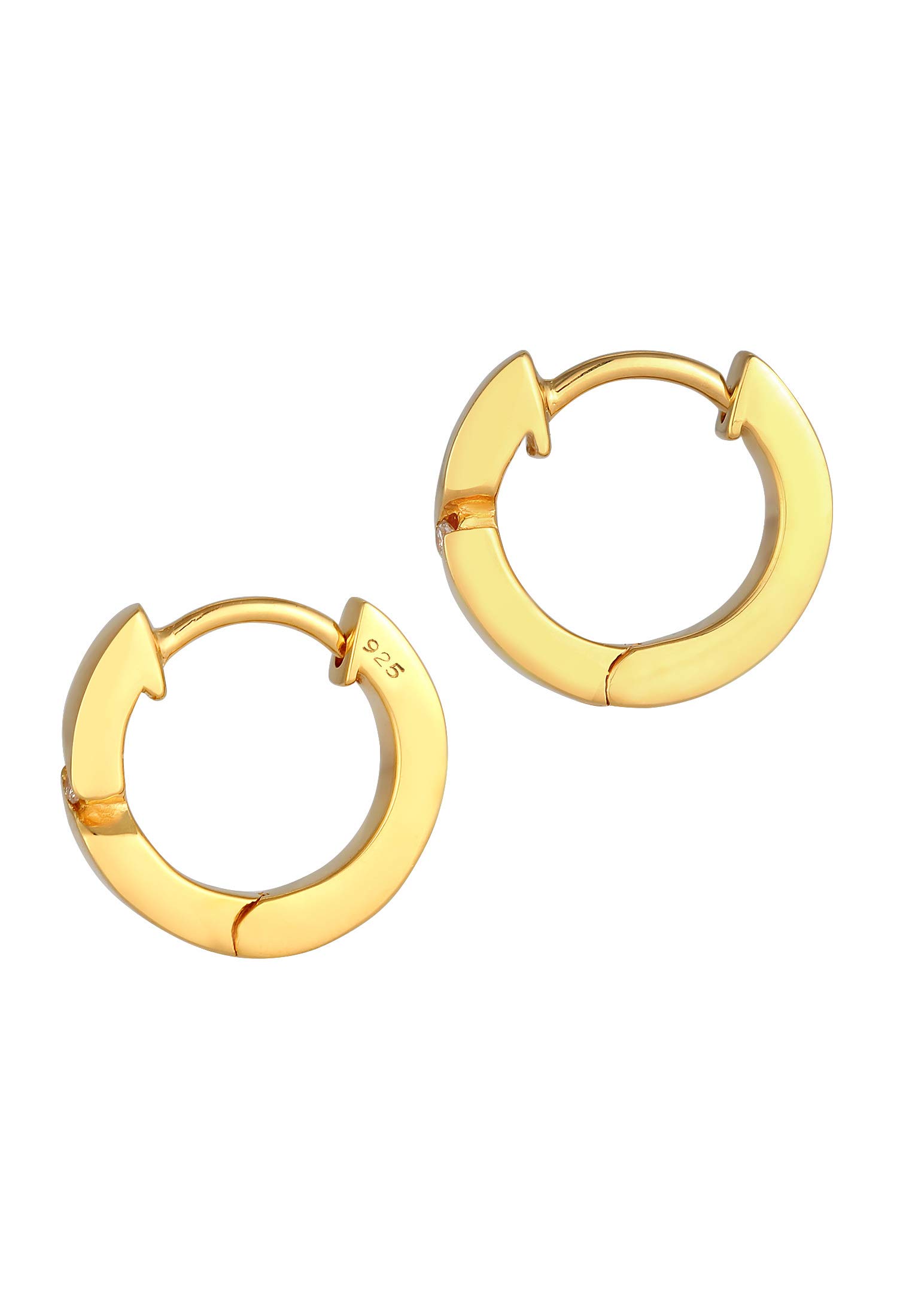 Elli Diamonds kolczyki damskie kreole Basic z diamentem 0,03 ct srebro 925