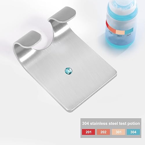 Miniatura 6 de CGBE Paquete de 4 ganchos de ducha para ducha interior, autoadhesivo, gancho de suspensión para baño, ganchos de pared libres de daños para esponja