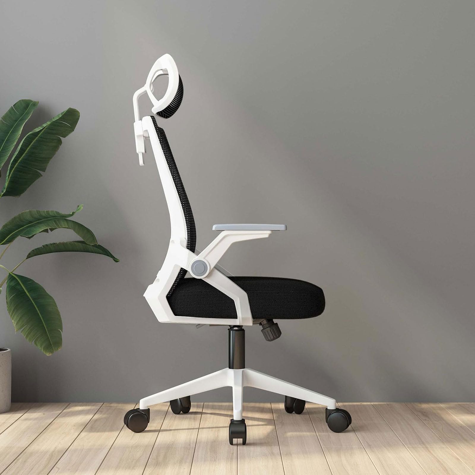 Silla De Oficina Ergonómica, Silla De Gaming con Respaldo Alto Ajustable, Silla De Trabajo Reclinable, Cómoda Y Giratoria 360°, para Personas Altas Y Corpulentas, con Soporte Lumbar