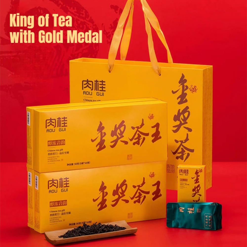 Tè Di Roccia Premiato Con L'oro Tè Oolong - Confezione Da 50g Di Tè Oolong Premium - Confezionato Singolarmente (500 g (50 g * 10 scatole))