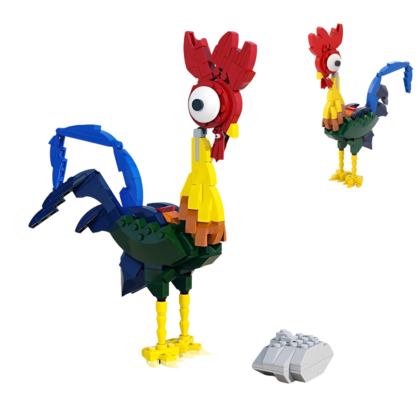 QuirkQuest Chicken Building Set, 266Pcs MOC Rooster Model Toys Kit for Adults & Collectors, Ainmal Building Bricks Kit, Unique Desk Decor & Gifts