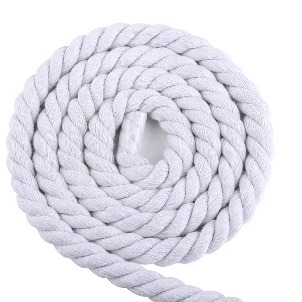 Cuerda de macramé flexible y suave de algodón grueso para colgar plantas con nudos perfectos