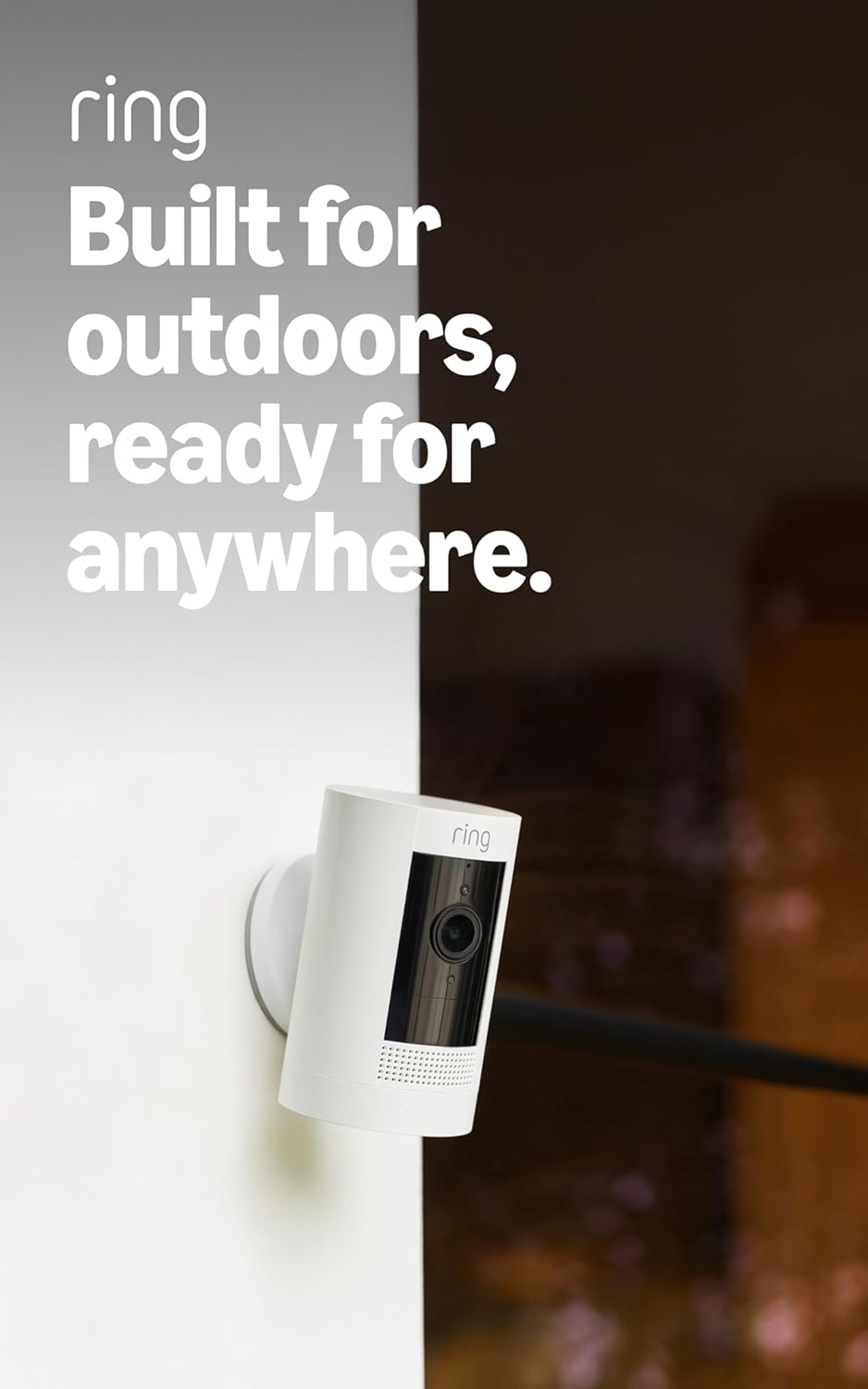 Ring Stick Up Cam Battery Outdoor Security Camera - Weather-Resistant, Color Night Vision, Two-Way Talk, Motion Alerts, Alexa Compatible