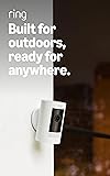 Ring Outdoor Cam (Stick Up Cam), Weather-resistant home or business security camera, outdoor ready, Live View, Color Night Vision, Two-Way Talk, motion alerts, Works with Alexa, White 1 Camera