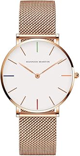 Damen Uhren Analog Quarz Edelstahl Wasserdicht Mesh Ultradünne