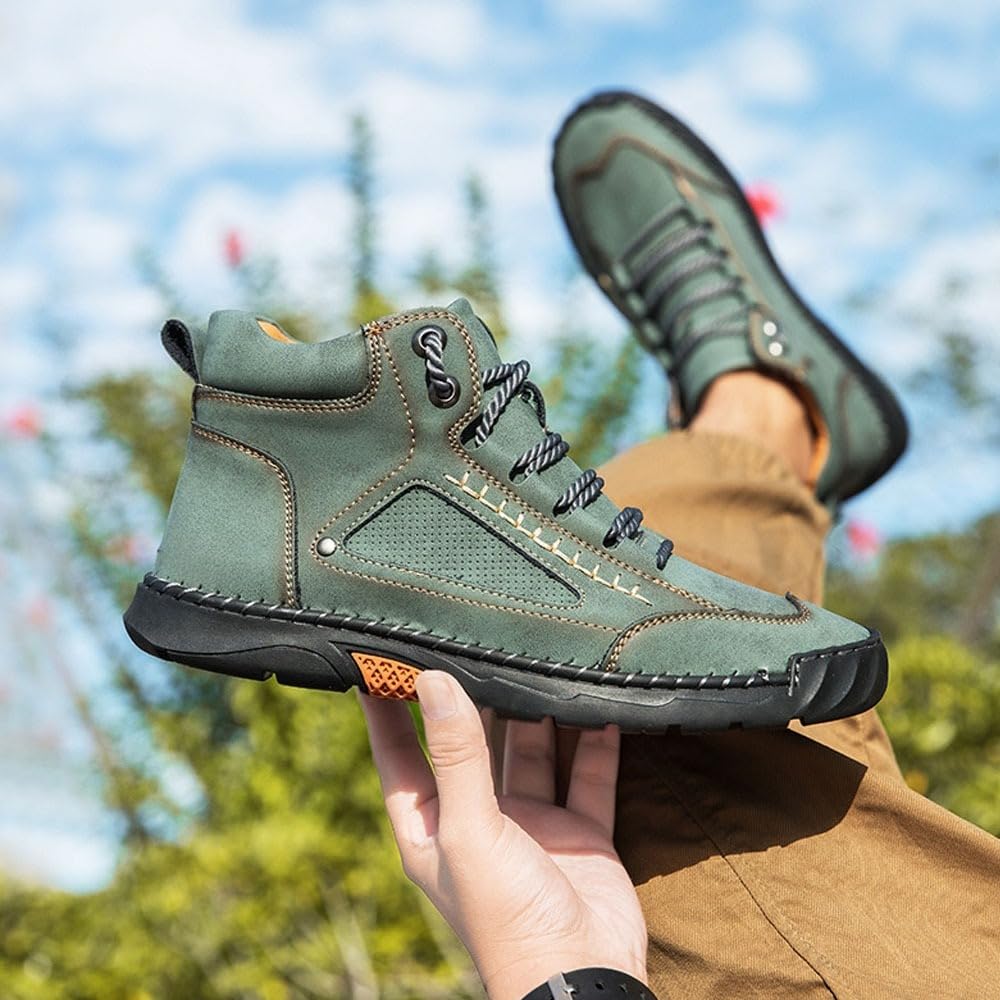 Botas ortopédicas cómodas de cuero para hombre hechas a mano
