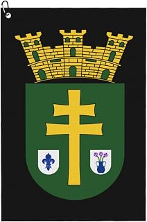 BASRETY Escudo De Gurabo, Puerto Rico Golf Towel with Carabiner Clip for Golf Bag 24" X 16" Golf Towels Waffle Funny Pattern Golf Accessories