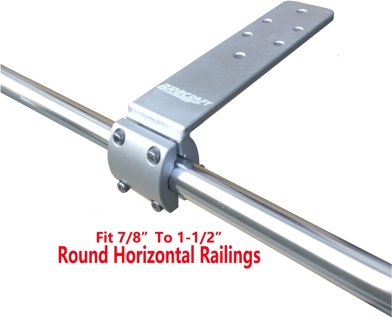 Brocraft Grill Rail Mount/BBQ Rail Mount/Grill Mount/Pontoon Boat BBQ Mount