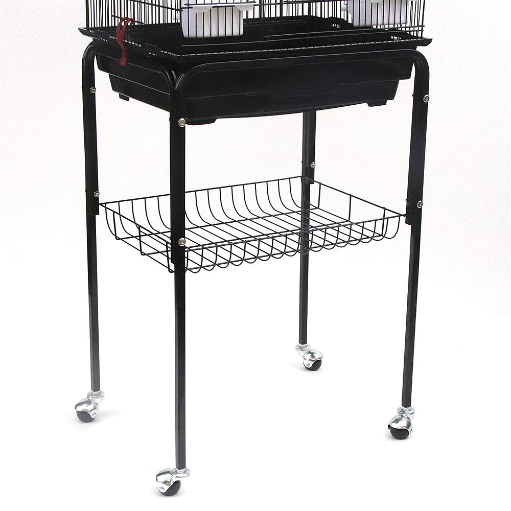 Vogelkäfig,Vogelvoliere,Voliere,Vogelhaus,Papageienkäfig,Tierkäfig,Käfig,Sittichkäfig,Vogel,mit Holzstangen,Nagerkäfig,klein Metall Vogelvoliere,mit Rollen & Ablage& Dach (46 * 35.5 * 158.5cm)