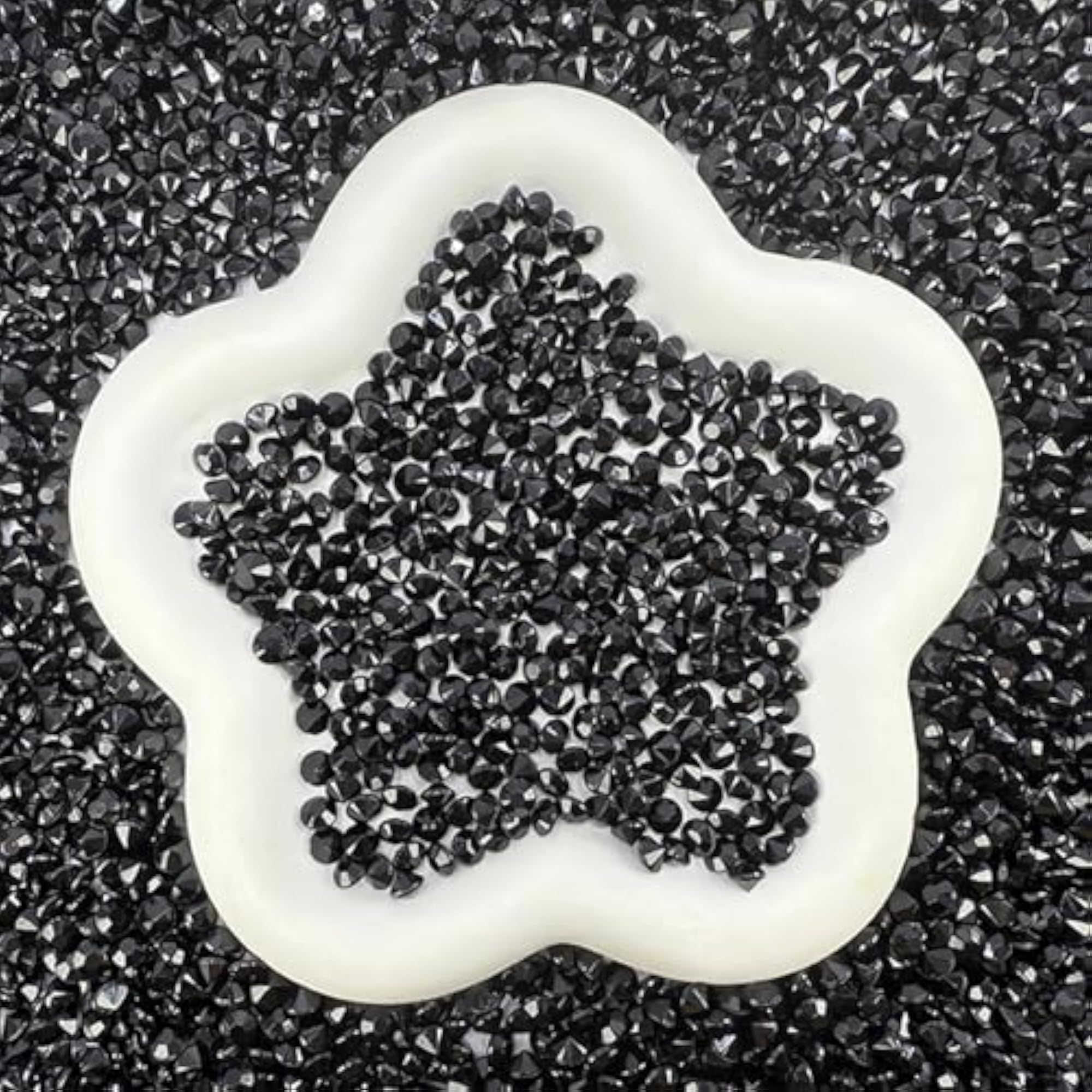 5000 Pcs Black Acrylic Diamond Rhinestones, 6mm