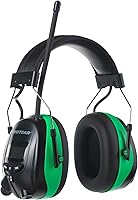 Vista 17 de Cascos protectores de oídos PROTEAR con radio AM/FM, auriculares con reducción de ruido de 25dB, orejeras de seguridad con pantalla digital