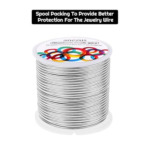Miniatura 4 de Anezus Alambre de aluminio de calibre 12 de 100 pies  Alambre de escultura flexible de 0.079 pulgadas para manualidades, fabricación de coronas,