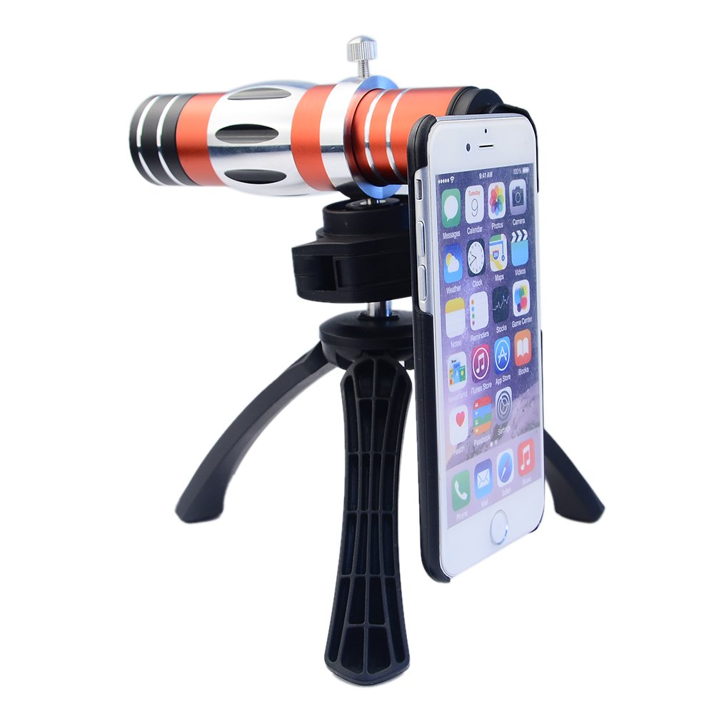 Apexel 18x Telephoto Lens 150x Macro Lens With Tripod Back