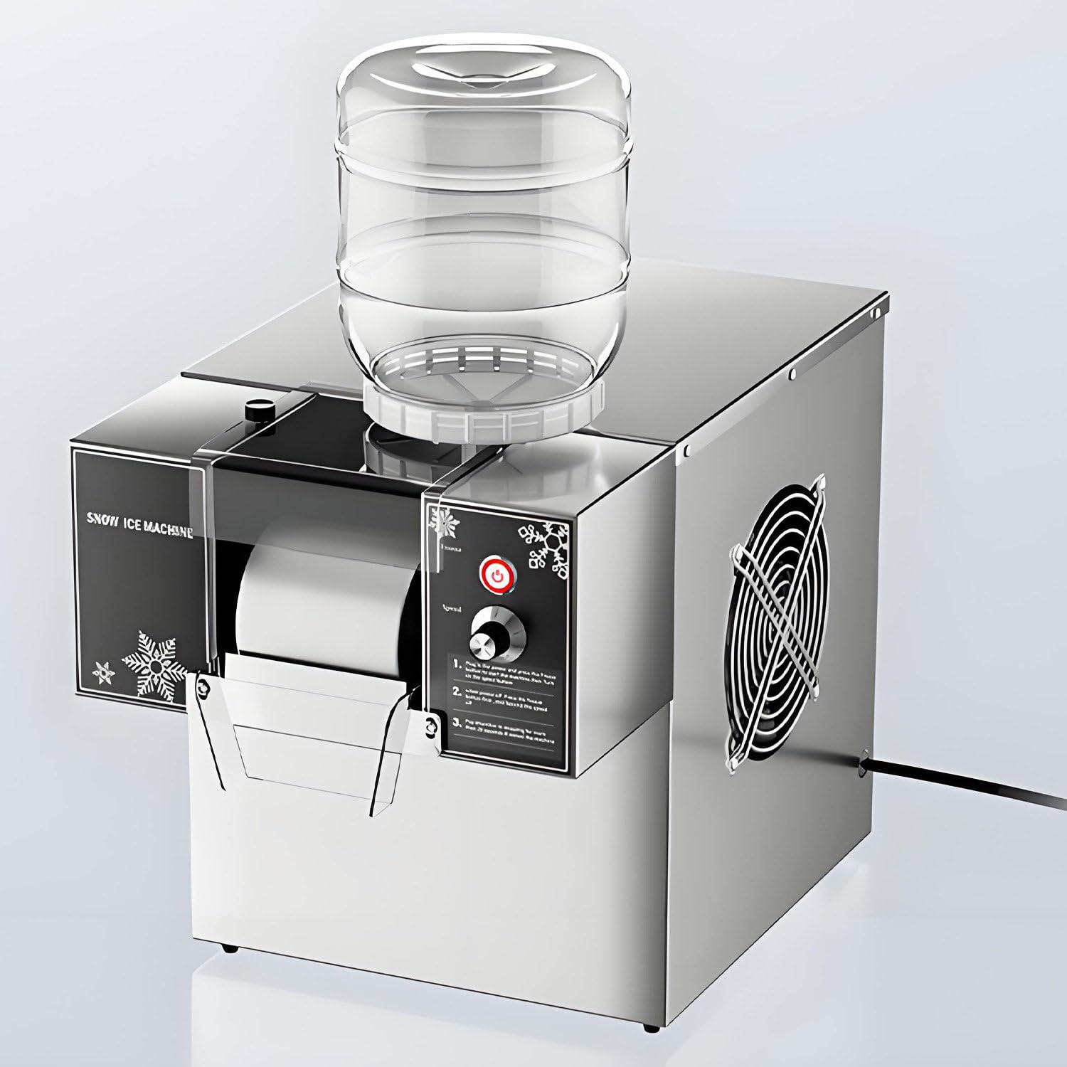 CelyToe Commercial Snowflake Ice Machine, Electric Ice Crusher & Shaved Ice Maker, 5s Instant Cooling 360W/750W Motor with Heat Dissipation, Perfect for Cafes Dessert Bars 220V-60