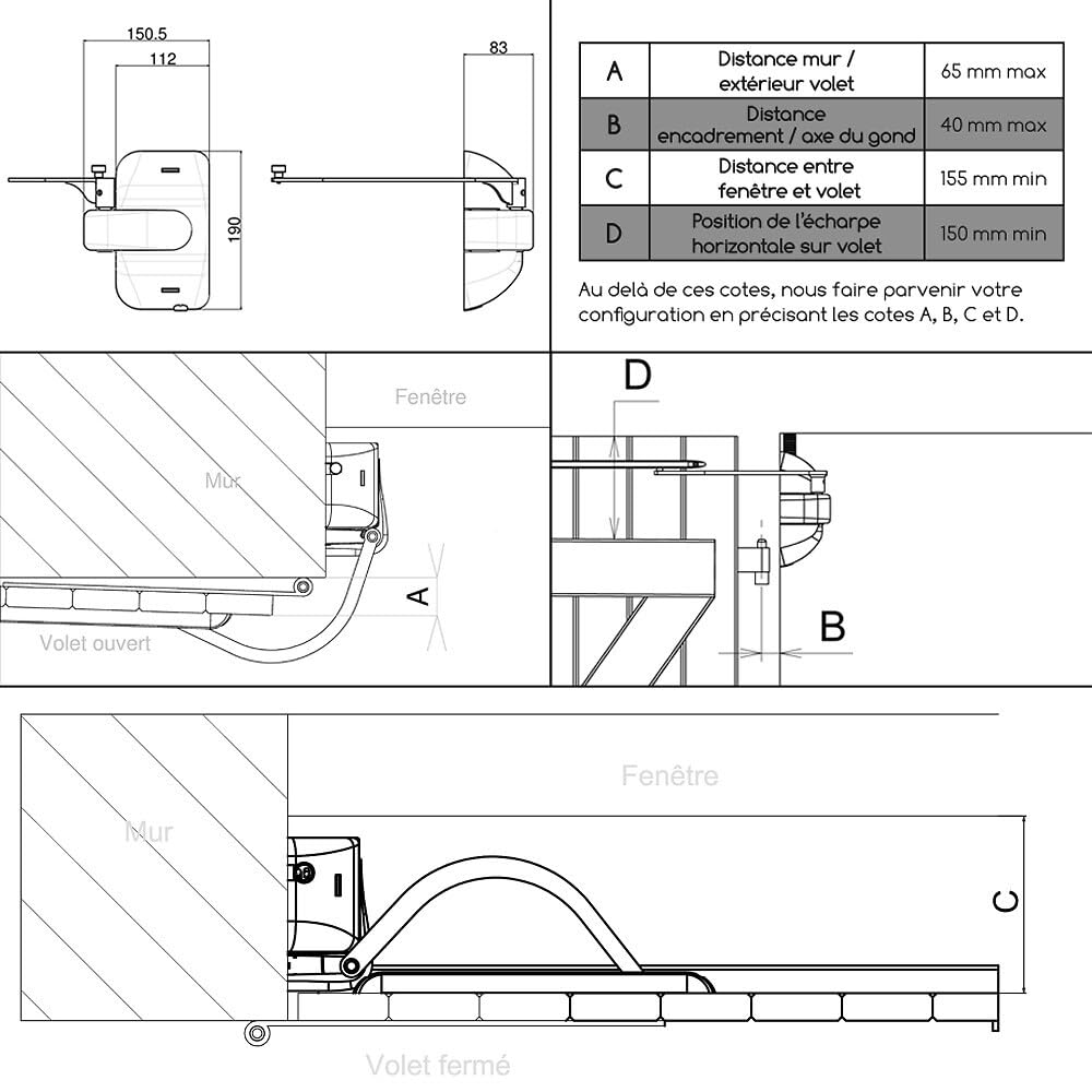 Motorisation pour volet 2 battants SLID'UP BRA-VO radio