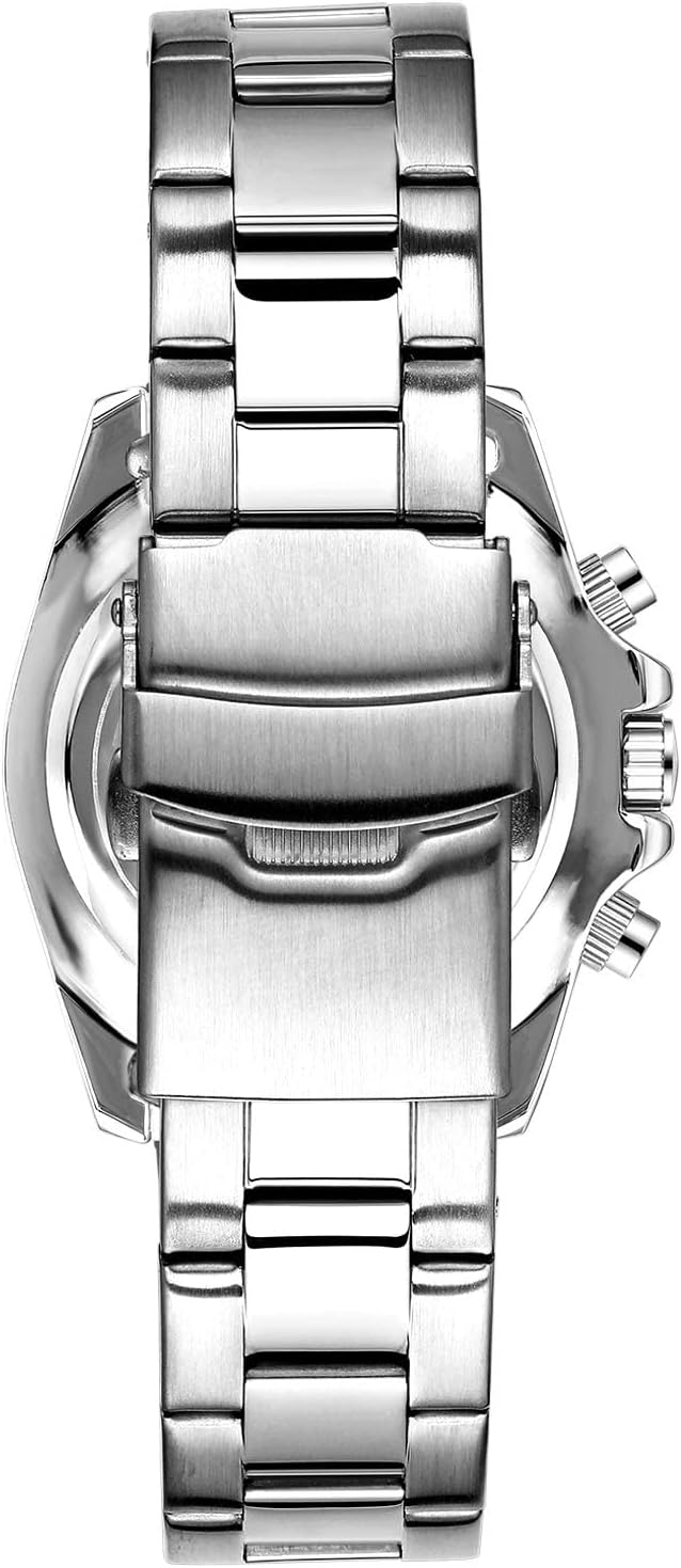 Women Elegant Chronograph Rotatable Bezel Mineral Glass Luminous Watch Stainless Steel Waterproof Date Analog Quartz Watch Fashion Business Dress Wrist Watch - Image 6