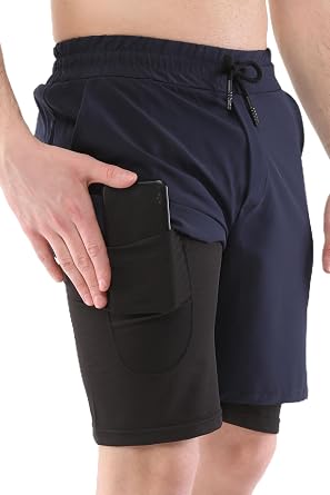 Ghassy Co. Erkek Running Micropolyester Arka Cepli Havlu Halkalı Şort