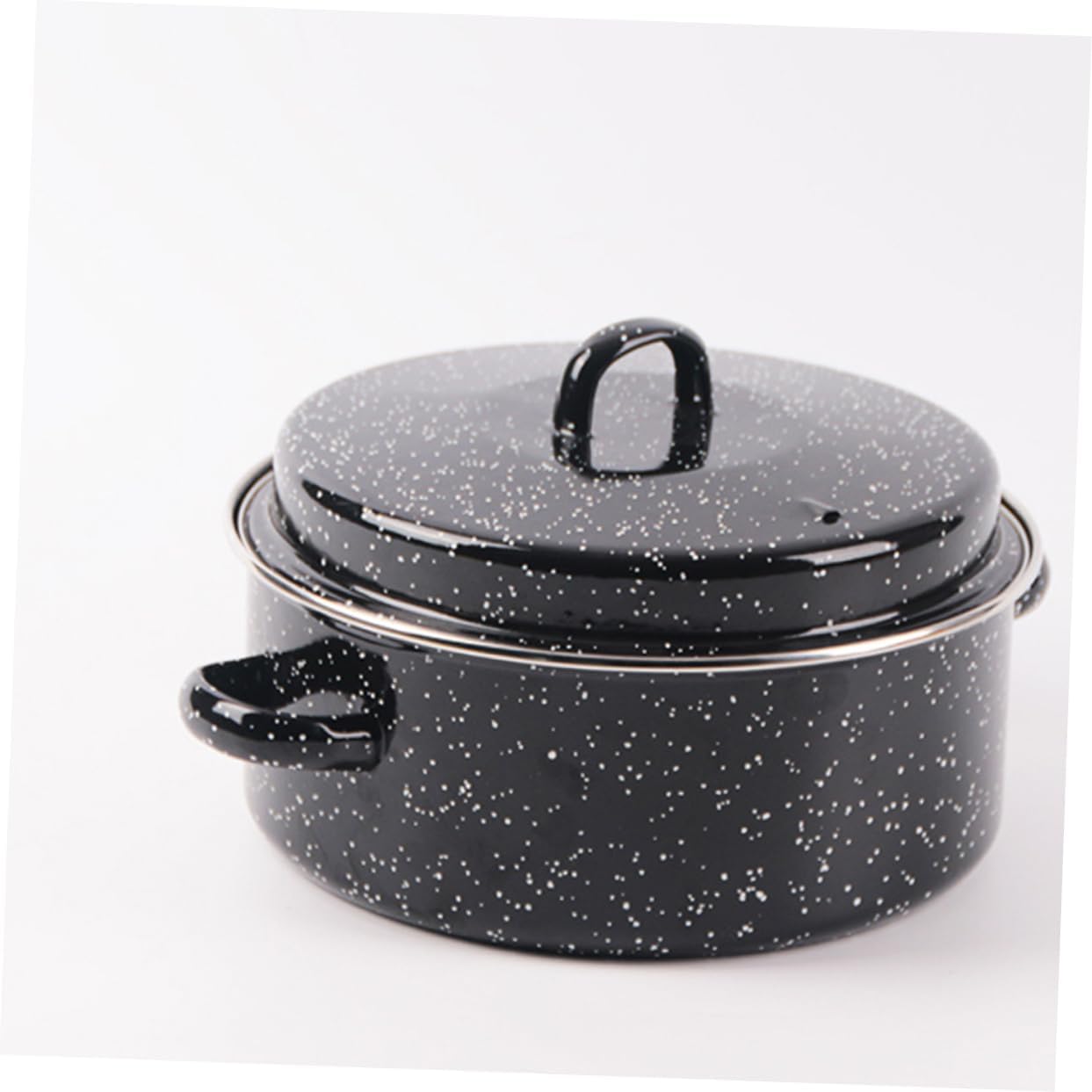 Enameled Roasting Pan for Sweet Potatoes Covered Cooking Pot with Lid Multi-Functional Baking Dish for Home Use