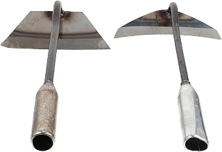 2pcs Agriculture Hand Hoes Weeding Tools Portable Handheld Garden Hoes with Steel Blades for Home Gardening and Farm Soil Plowing