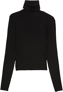 LC واكيكي سويتر صوف سادة باكمام طويلة ورقبة دائرية للنساء