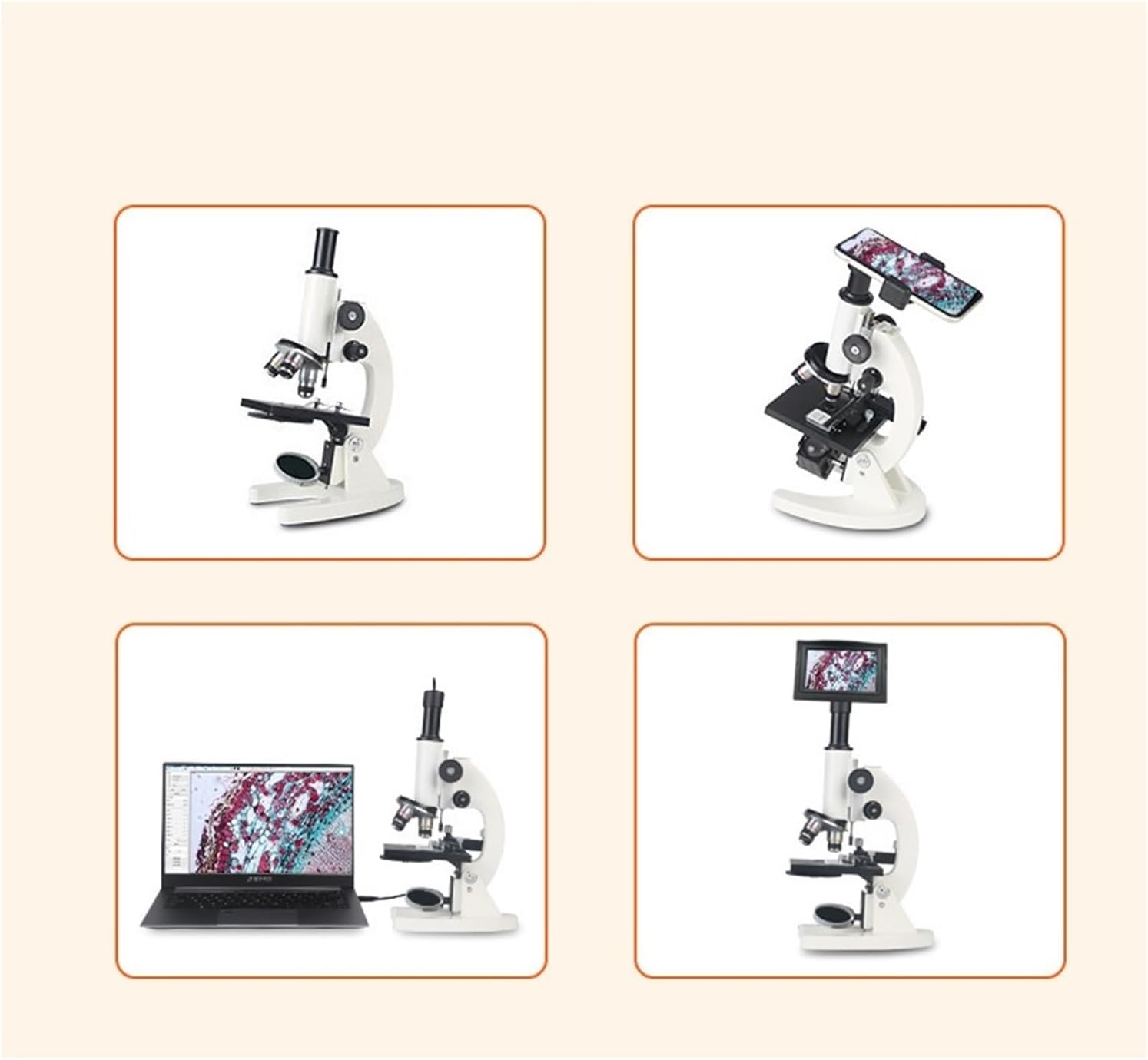 USB Microscope, Microscope, Monocular Optical Scope 64x-160x School Science Experimental Biology Children's Digital