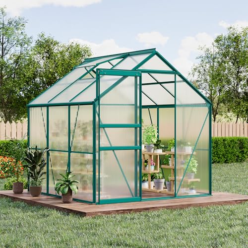 GAOMON 6 x 6 FT Polycarbonate Greenhouse - Winter Greenhouses