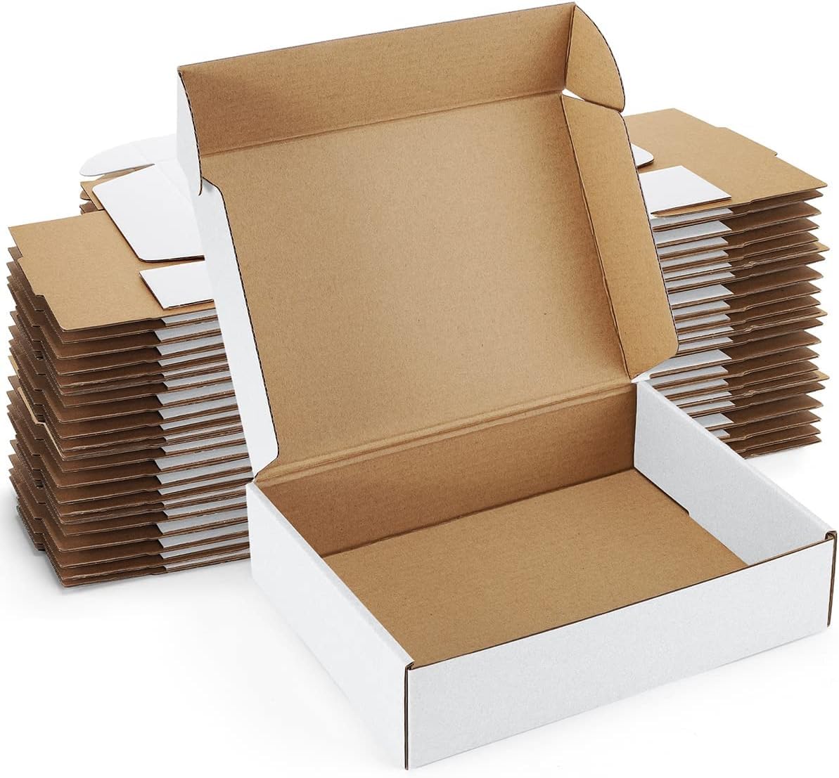 JIA INDUSTRIES 9X6X2 inch mailer 3ply white corrugated box WHITE Pack of - 50-picture-30