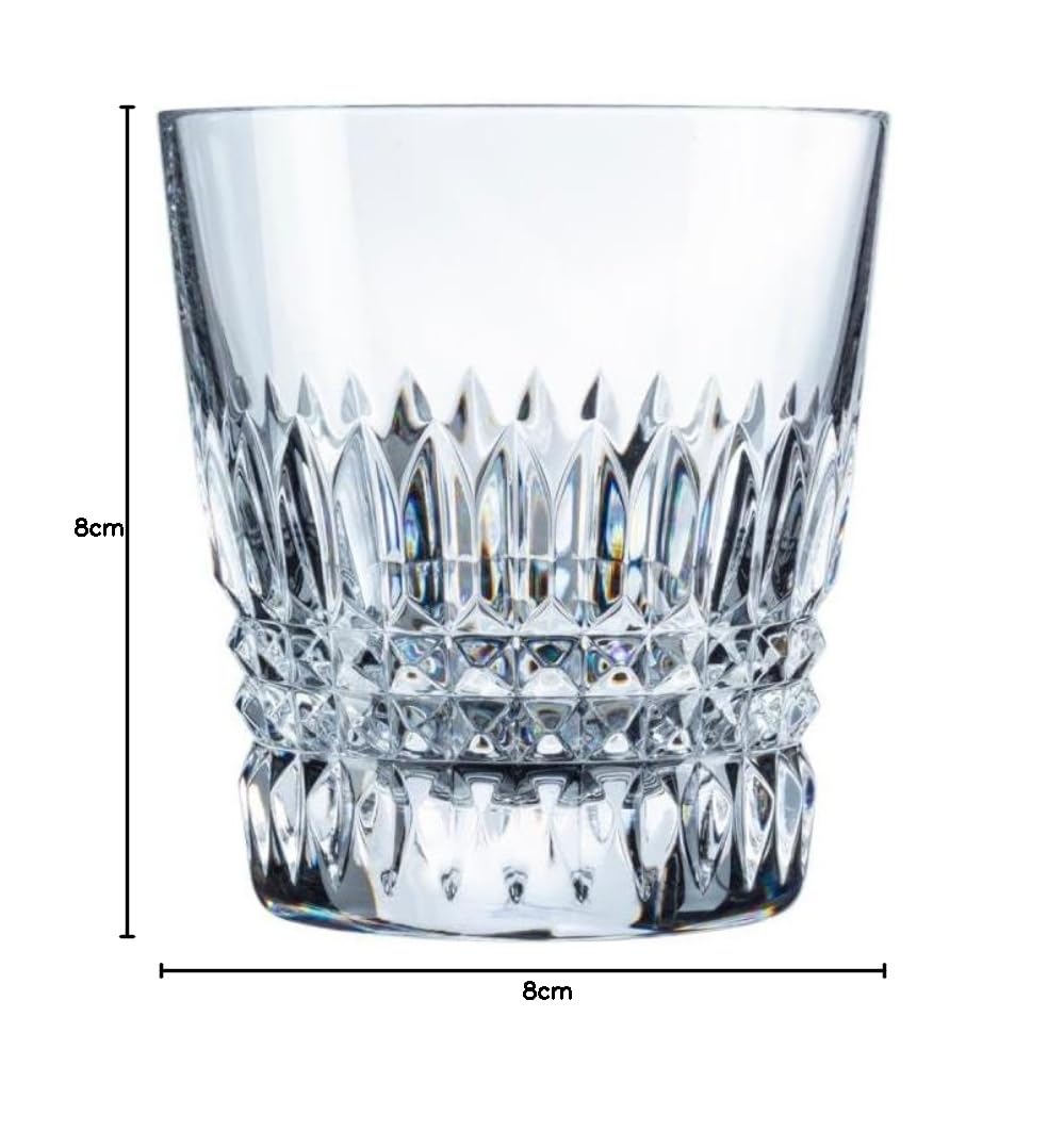 ARNSTADT KRISTALL - Copas, Vaso de whisky Empire (8,5 cm) – Cristal soplado artesanalmente · pulido a mano · Hecho a mano en Alemania