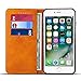 Iphone 6/6S Leather Wallet Phone Case Iphone Case with Card Holder Kickstand Protective Flip Cover Khaki Cover