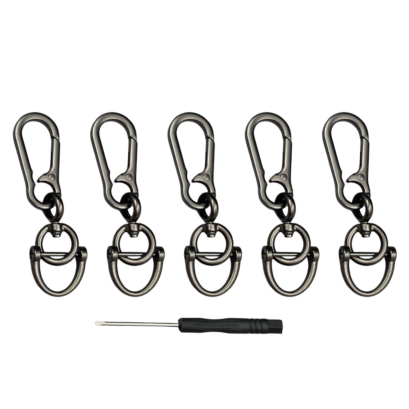 PANGBOER Multipurpose Zincs Alloy Carabiner Clip Detachable Buckle Secure Horseshoe Shape Closure for Organizing Keys Wallets Keychain for Men and Women