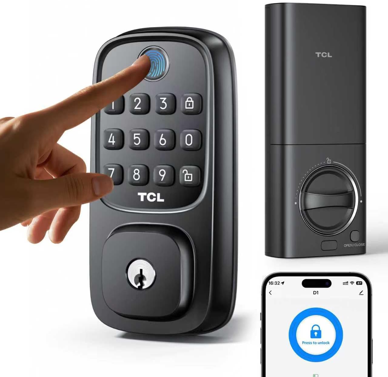 TCL D1 Smart Lock, Fingerprint...