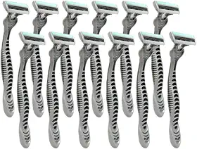 Barbeador Descartável com 3 Lâminas – Cartela Econômica com 12 ou 24 Unidades(12)