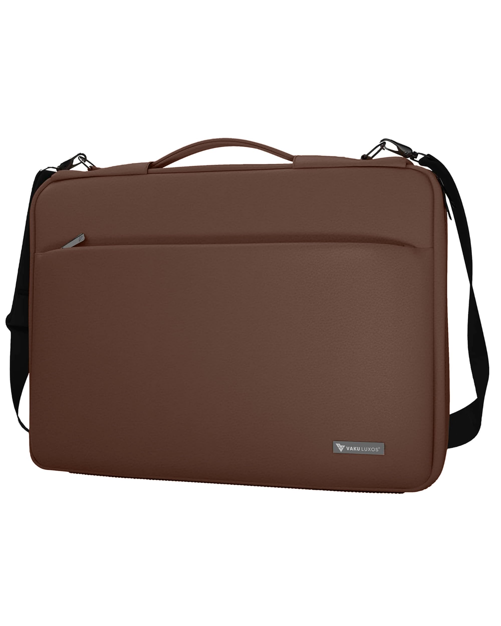 Vaku Luxos® Da Valencia 13"|14" Inch Laptop Bag Leather Collection Messenger Organizer Shoulder Sling Office Bag for Men & Women With Adjustable Strap for Laptop and MacBook