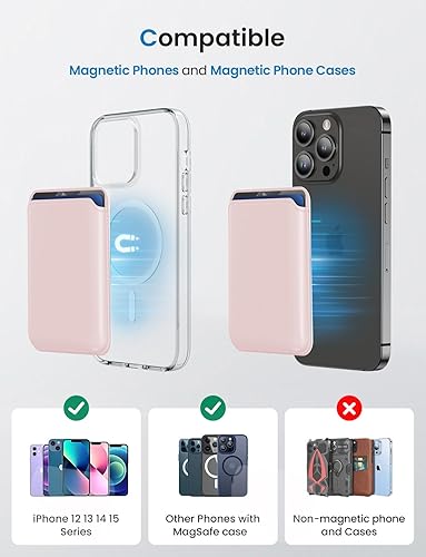 Miniatura 88 de Soporte magnético para tarjetas con MagSafe para iPhone 15 Pro Max/15 Pro/15 Plus/15 Plus, para iPhone 14 Pro Max/14 Plus/14 Pro/14, para iPhone 13