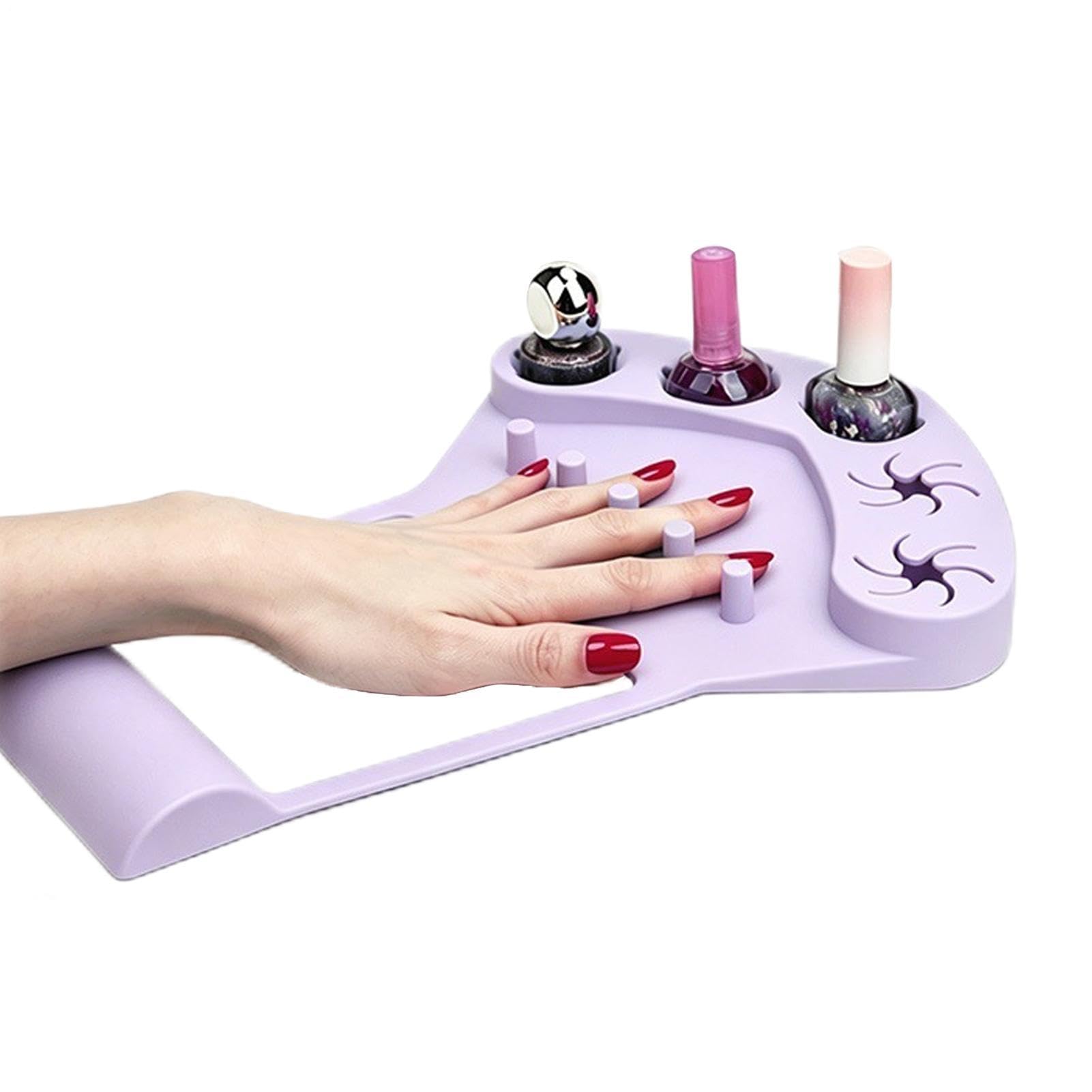 Tappetino Poggiamano In Silicone Cuscinetto Antiscivolo Da Manicure | Supporto in silicone per la manicure Per donne principianti, pittura unghie, saloni, feste e vacanze