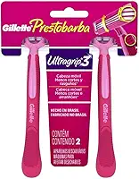 Aparelho de Depilar Descartável Feminino Gillette Prestobarba UltraGrip3 - 2 unidades