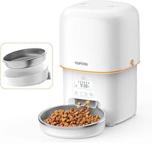 Miniatura 16 de Comedero automático para gatos, dispensador de comida para gatos de 2 litros, alimentador automático para mascotas con duración de batería de 180