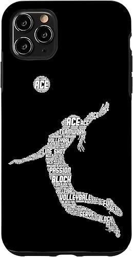 Funda para iPhone 11 Pro Max Voleibol Niña Mujer Juvenil Jugador