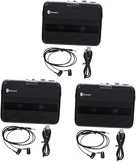 Obuyke 3 Peças Toca-Fitas Rádio Digital Adaptador Para Carro Rádios Portáteis Mini Toca-Fitas Leitor De Fita Rádio Estéreo Toca-Fitas Toca-Fitas Fm Toca-Fitas Número Mp3 Abs