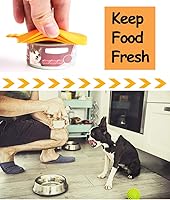 Vista 6 de Comtim Tapas de Lata para Comida de Mascotas de Silicona para Perros y Gatos