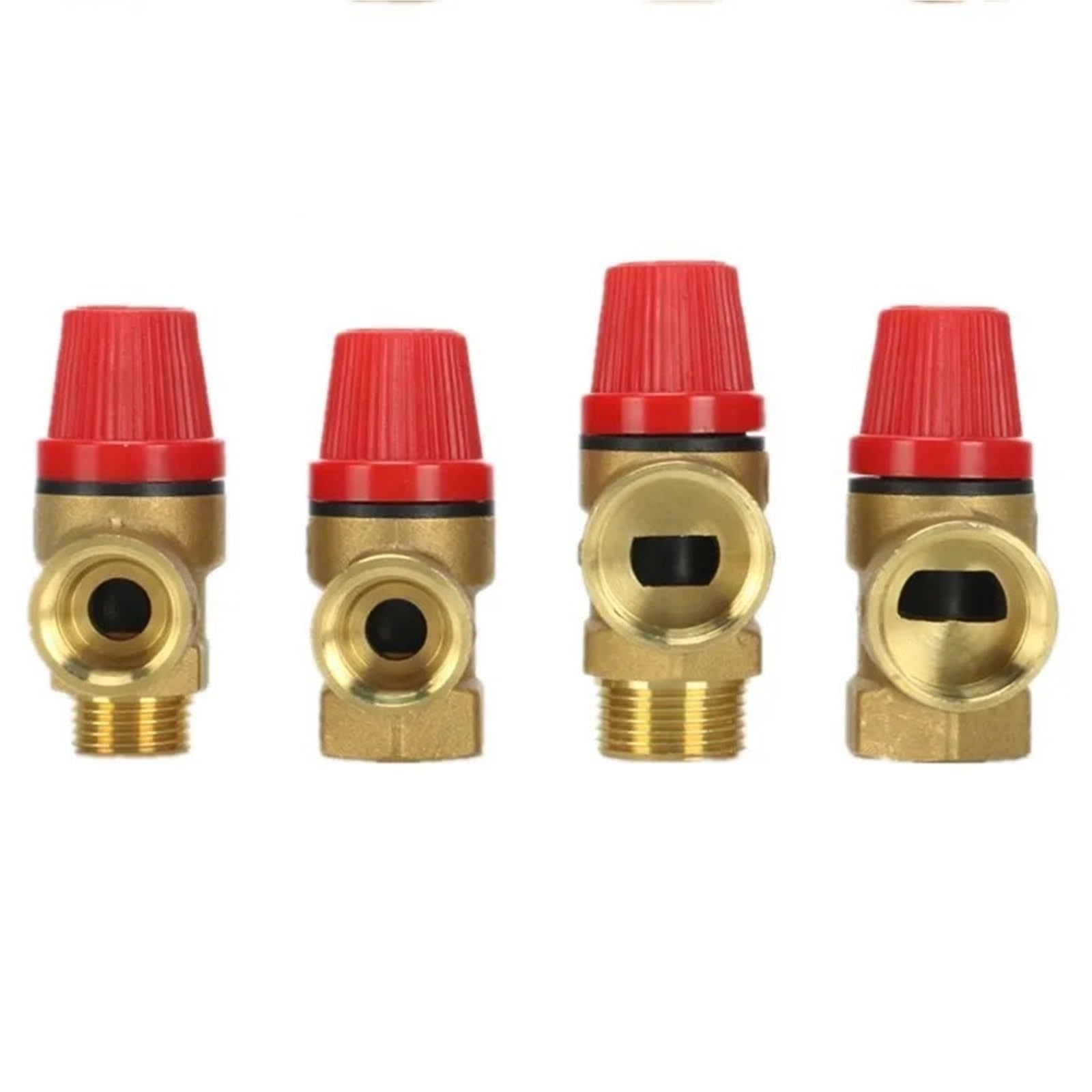 1 valvola di sicurezza in ottone, interruttore di scarico per scaldabagno solare interno ed esterno filo valvola di sicurezza in ottone 1/2 "3/4" (1/2 ", maschio femmina, 2 bar)