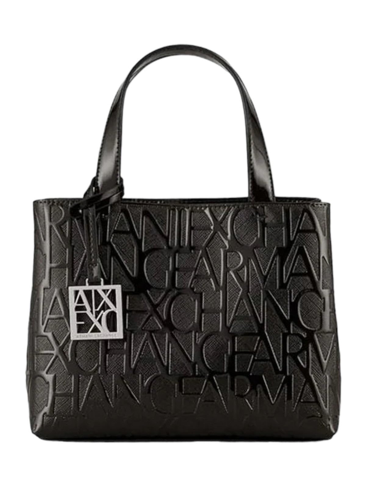 A|X ARMANI EXCHANGE Embossed Logo Small Open Shopping Bag