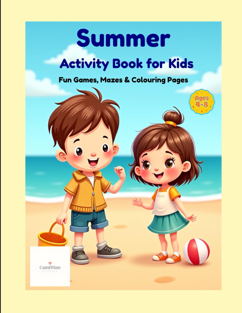 Summer Activity Book for Kids: Fun Games, Mazes & Colouring Pages