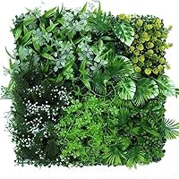 Zilimontt Pannello da parete in erba verde artificiale 40X60cm plastica piante da prato tappetino decorativo per casa hotel soggiorno caffè interno ed esterno giardino verticale sfondo(A
