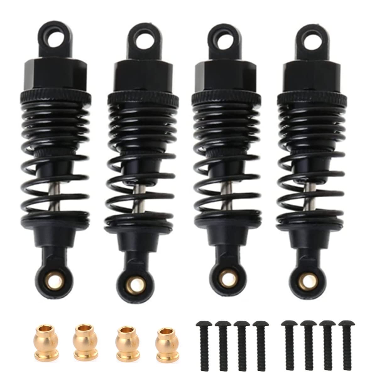 RC Car Shock Absorber, Aluminum 68mm Shock Absorber Oil Adjustable Damper For 1/10 On-Road Drift RC Car Hpi Hsp Traxxas Losi Axial Tamiya RedcatType Axial SCX10 TRX4 D90 HSP HPI upgraded part(Black)