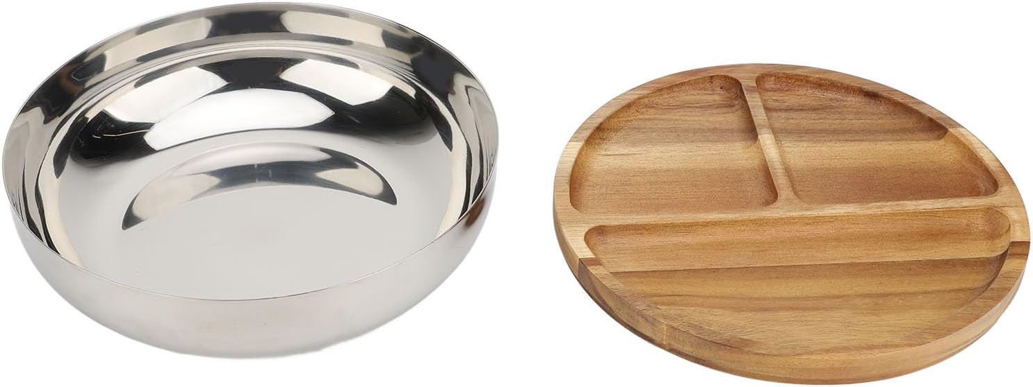 Mixing Bowl Serving Bowl With Wood Lid Food Storage Salad Bowl For Kitchen Cooking Baking