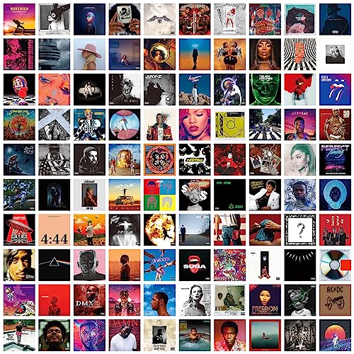Poster musicali unici da 12,5 x 12,5 cm conservano le copertine degli album in modo autentico senza tagliare alcuna parte.
