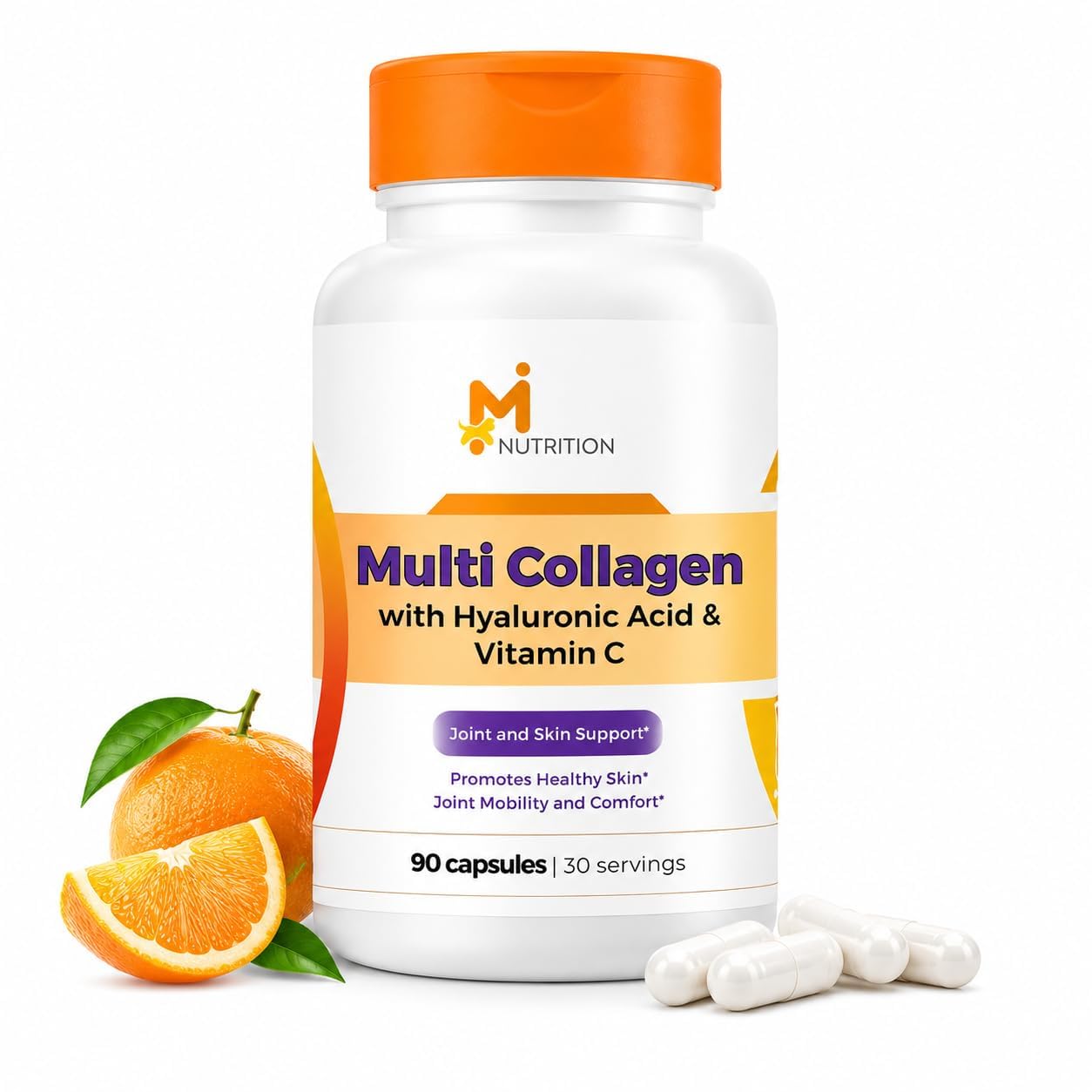 Merigold Collagen Peptides with Hyaluronic Acid & Vitamin C - 90 Capsules